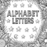 Alphabet letters in a celestial celebration