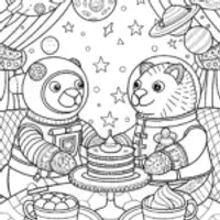 Animals having a galactic tea party