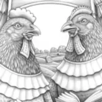 Chickens hosting a literary festival