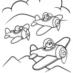 Animal pilots in a sky race