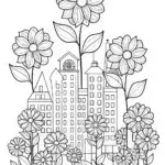 Flower architects in a blooming cityscape