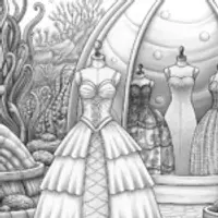 Little Mermaid underwater fashion bazaar