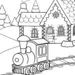 Gingerbread house train adventure
