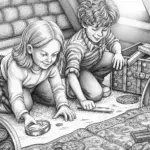 Children uncovering a time capsule