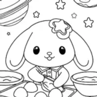 Cinnamoroll baking in space