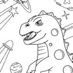 Godzilla in space adventure