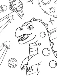 Godzilla in space adventure