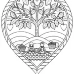 Heart-shaped planet picnic