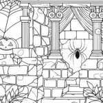 Spider exploring ancient ruins