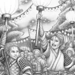 Young Demon Slayers festival scene