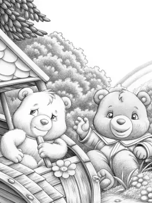 Care Bears paintbrush adventure coloring pages