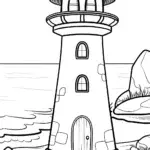 Mushroom lighthouse by the sea