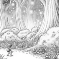 Bowser exploring an alien forest