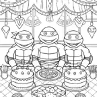 Ninja Turtles baking show scene