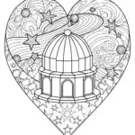Heart-shaped observatory scene