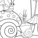 Snail parade with enchanted friends