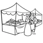 Belle and the Beast at the market