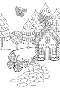 Butterfly treasure hunt in Candy Land