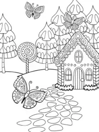 Butterfly treasure hunt in Candy Land