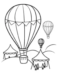 Thanksgiving in a hot air balloon bazaar
