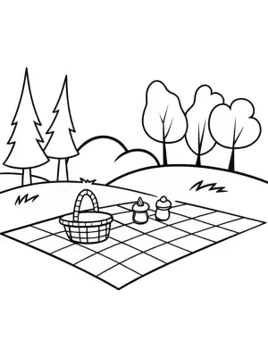 Flash’s whimsical picnic coloring pages