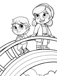 Steve and Alex on the rainbow bridge