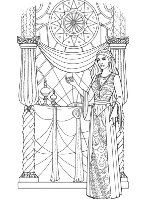 Star Weaver at the enchanted loom coloring pages
