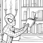 Spider-Man at the enchanted library