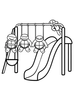 Teenage Mutant Ninja Turtles playground coloring pages