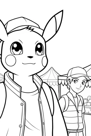 A coloring page of Legendary Pokémon craft fair