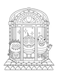 Monsters exploring a time capsule