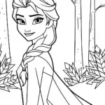 Elsa in the crystal forest