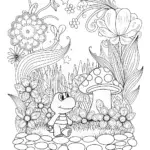 Yoshi in a magical garden