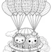Octonauts rescuing with a balloon
