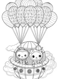 Octonauts rescuing with a balloon