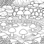 Mushrooms in a hot springs retreat