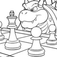 Bowser at a magical chess tournament