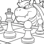 Bowser at a magical chess tournament