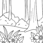 Flowers dancing in an enchanted forest