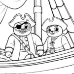 Gingerbread pirates on a ship