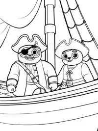 Gingerbread pirates on a ship