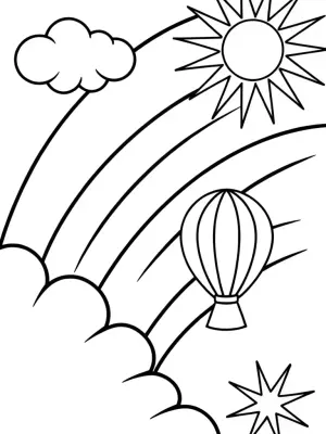 Thunderous flash parade in the sky coloring pages