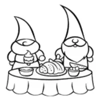 Gnomes preparing Thanksgiving dinner