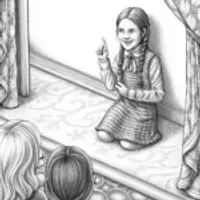 Wednesday Addams shadow puppetry