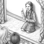 Wednesday Addams shadow puppetry