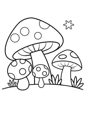 Mushrooms in candy land coloring pages