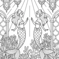 Mermaids at the bioluminescent festival