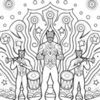 Black Panther conducts a cosmic orchestra