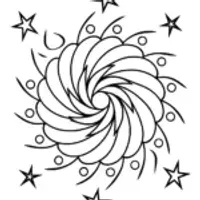 Mandala of cosmic whirlwinds