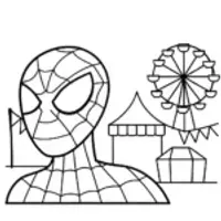Spider-Man at the amusement park